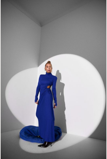 Blue Dress With Side Cut Rent B