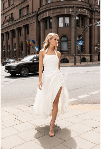Mika Linen-blend Midi Dress Rent B