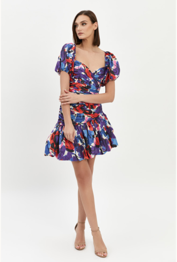 Floral Print Mini Dress Rent B