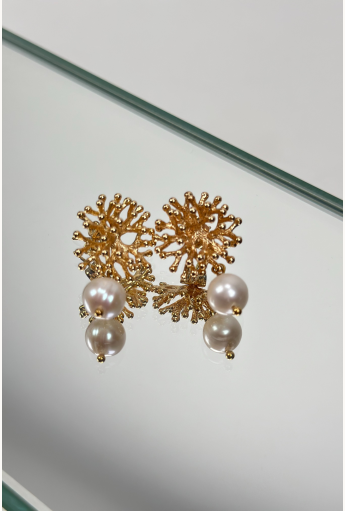 Flower Pearl Earrings Rent B