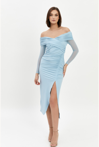 Gathered Jersey Midi Dress Rent B