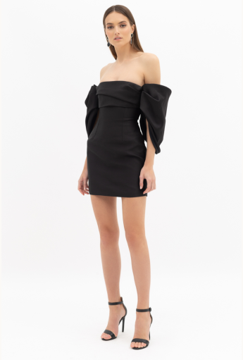 Open Shoulder Mini Dress Rent B