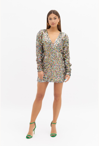 Multicolour Sequin Mini Dress Rent B