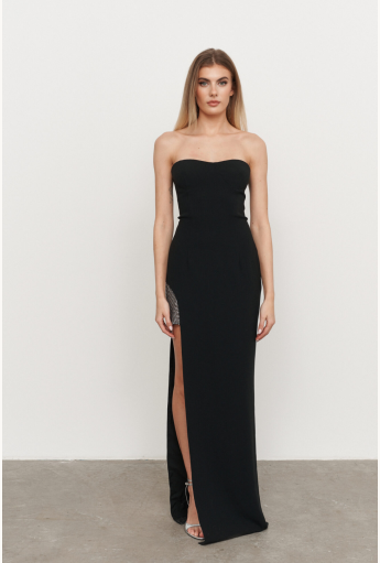 Open Shoulder Black Gown Rent B