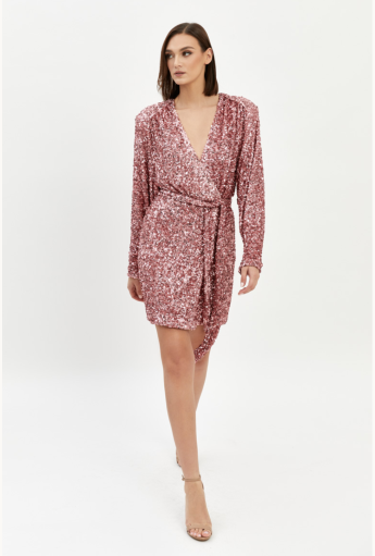 Sequin Wrap Dress Rent B