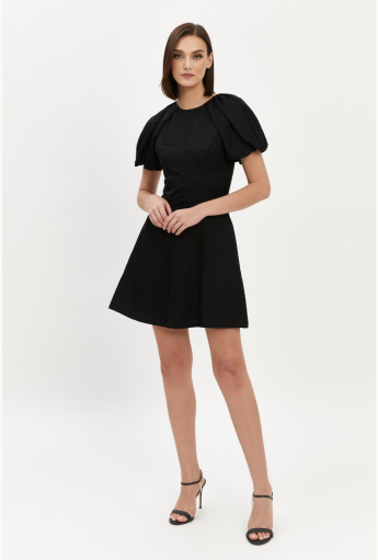 Black Puff Sleeve Dress Rent B