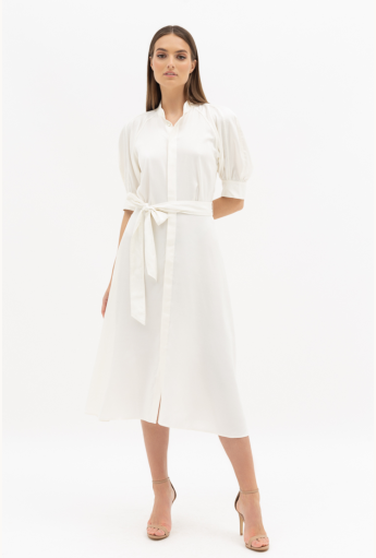 Silk Twill Midi Dress Rent B