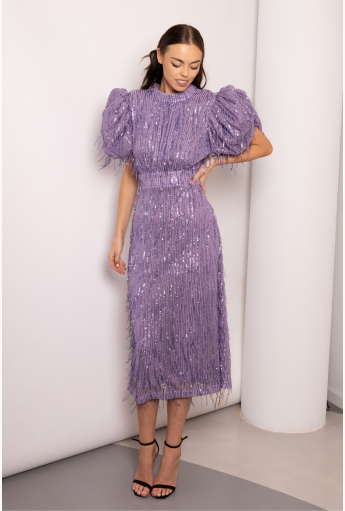 Noon Sequined Midi Dress Rent B