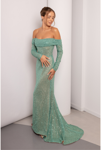 Mint Green Romantic Long Dress Rent B