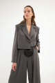 Palazzo Asymmetric Grey Suit Rent B