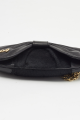 D&G Black Calf Hair And Leather Bubbles Chain Clutch Rent B