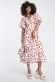 Puff Sleeve Heart Maxi Dress Rent B