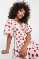 Puff Sleeve Heart Maxi Dress Rent B