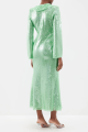 Green Ruffle-trim Sequinned Dress Rent B