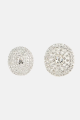 Embellished Asymmetric Disc Earrings Rent B