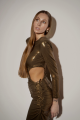 Gold Metallic Cutout Dress Rent B