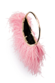 Pink Penny Feathered Frame Bag Rent B