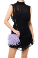 Estelle Purple Feather Clutch Rent B