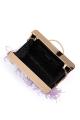 Estelle Purple Feather Clutch Rent B