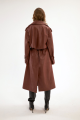 Italian Vegan Leather Brown Trenchcoat Rent B