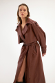 Italian Vegan Leather Brown Trenchcoat Rent B