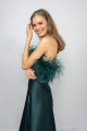 Emerald Mila Feather Dress Rent B