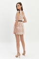 Nude Lace Mini Dress Rent B