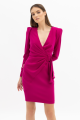 Wrap Effect Crepe Dress Rent B