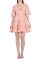 Peach Pleated Mini Dress Rent B