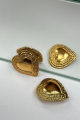 Vintage Gold Heart-shaped Clips Rent B