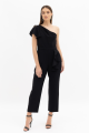 One-shoulder Ruffled Cady Jumpsuit Rent B