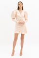 Gathered Satin Mini Dress Rent B