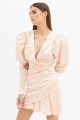 Gathered Satin Mini Dress Rent B