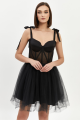 Tulle Corset Black Dress Rent B