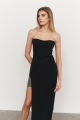 Open Shoulder Black Gown Rent B