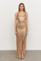 Louisa Gold Maxi Dress Rent B