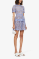 Floral Embroidered Round Neck Lace Dress Rent B