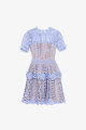 Floral Embroidered Round Neck Lace Dress Rent B