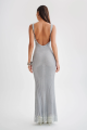 Diamante Mesh Maxi Dress Rent B