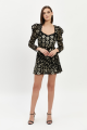 Starts Print Silk Dress Rent B