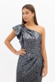 One Shoulder Sequined Tulle Dress Rent B