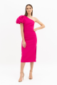 One Shoulder Pink Midi Dress Rent B