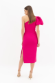 One Shoulder Pink Midi Dress Rent B