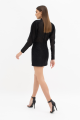 Embellished Lurex Mini Black Dress Rent B