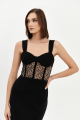 Midi Corset Black Dress Rent B