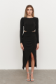 Black Cut Out Midi Dress Rent B