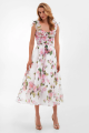 Tender Floral Midi Tie-strap Dress Rent B