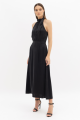 Tie-neck Silk Maxi Dress Rent B