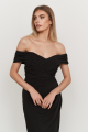 Jersey Off Shoulder Midi Dress Rent B