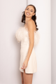 White Gabrielle Dress with Feathers Rent B